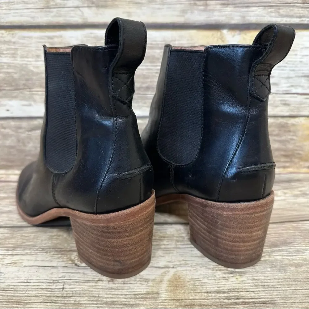 Madewell 7 regan bootie black heeled